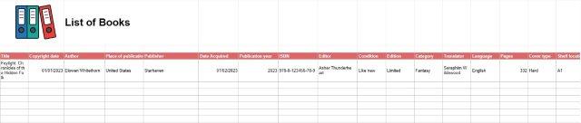 Liste der Bücher