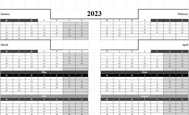 Calendrier annuel 1